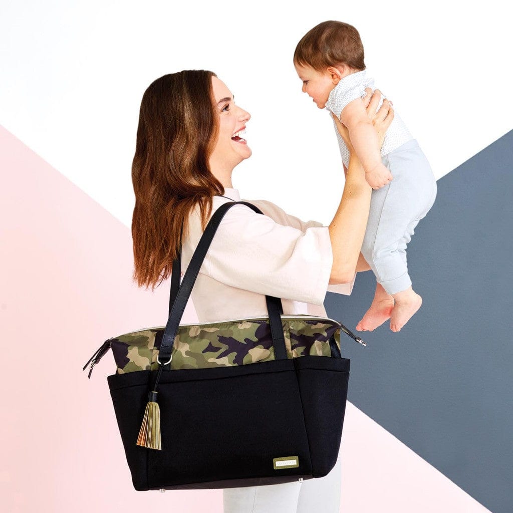 Skip Hop Nolita Neoprene Tote Diaper Bag - Black/Camo