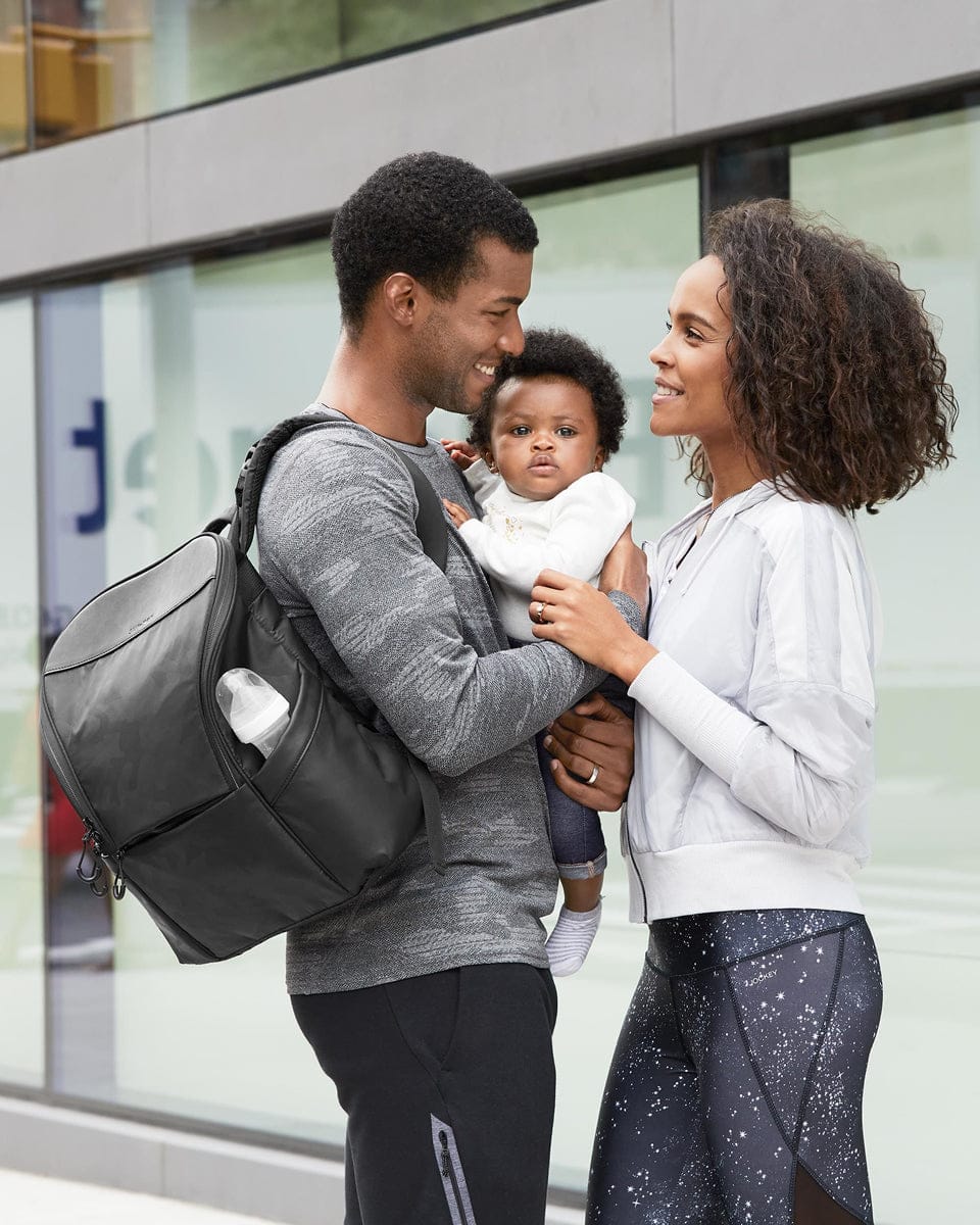 Skip Hop Paxwell Easy-Access Backpack Diaper Bag  - Black/Camo