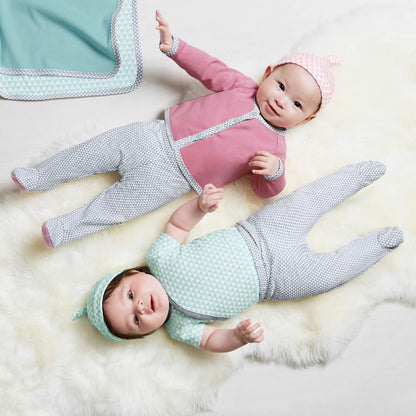 Skip Hop Petite Triangles 3-Pack Short Sleeve Bodysuits - Pink (9 Months) - 279280-9M