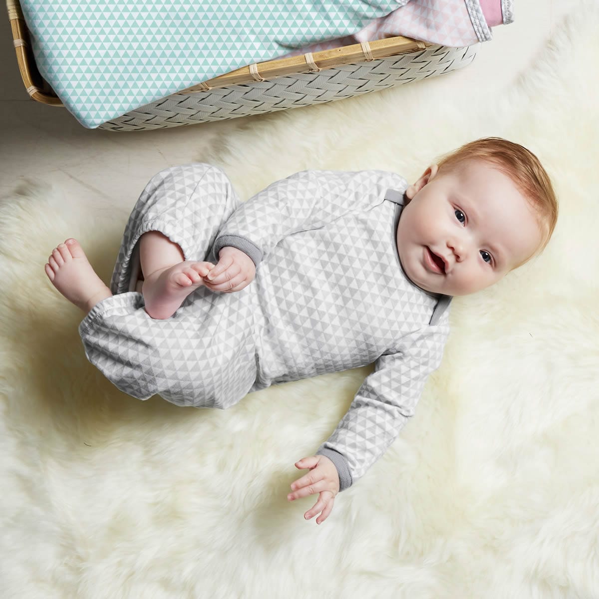 Skip Hop Petite Triangles Baby Gown - Grey - 279247