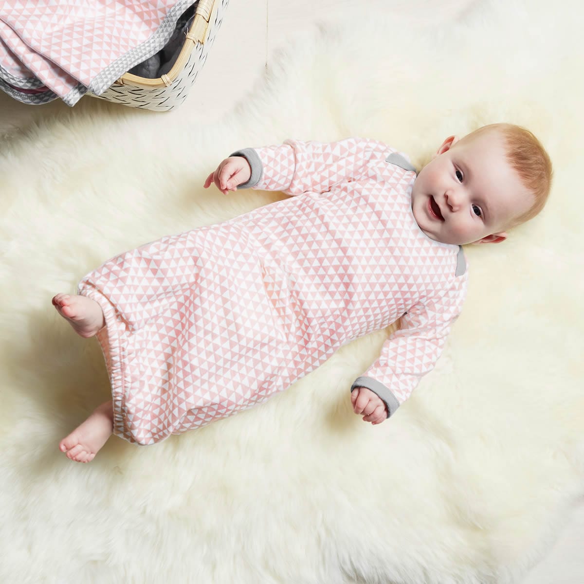 Skip Hop Petite Triangles Baby Gown - Pink - 279245