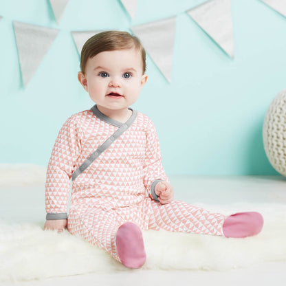 Skip Hop Petite Triangles Side-Snap Footie - Grey (3 Months) - 279240-3M