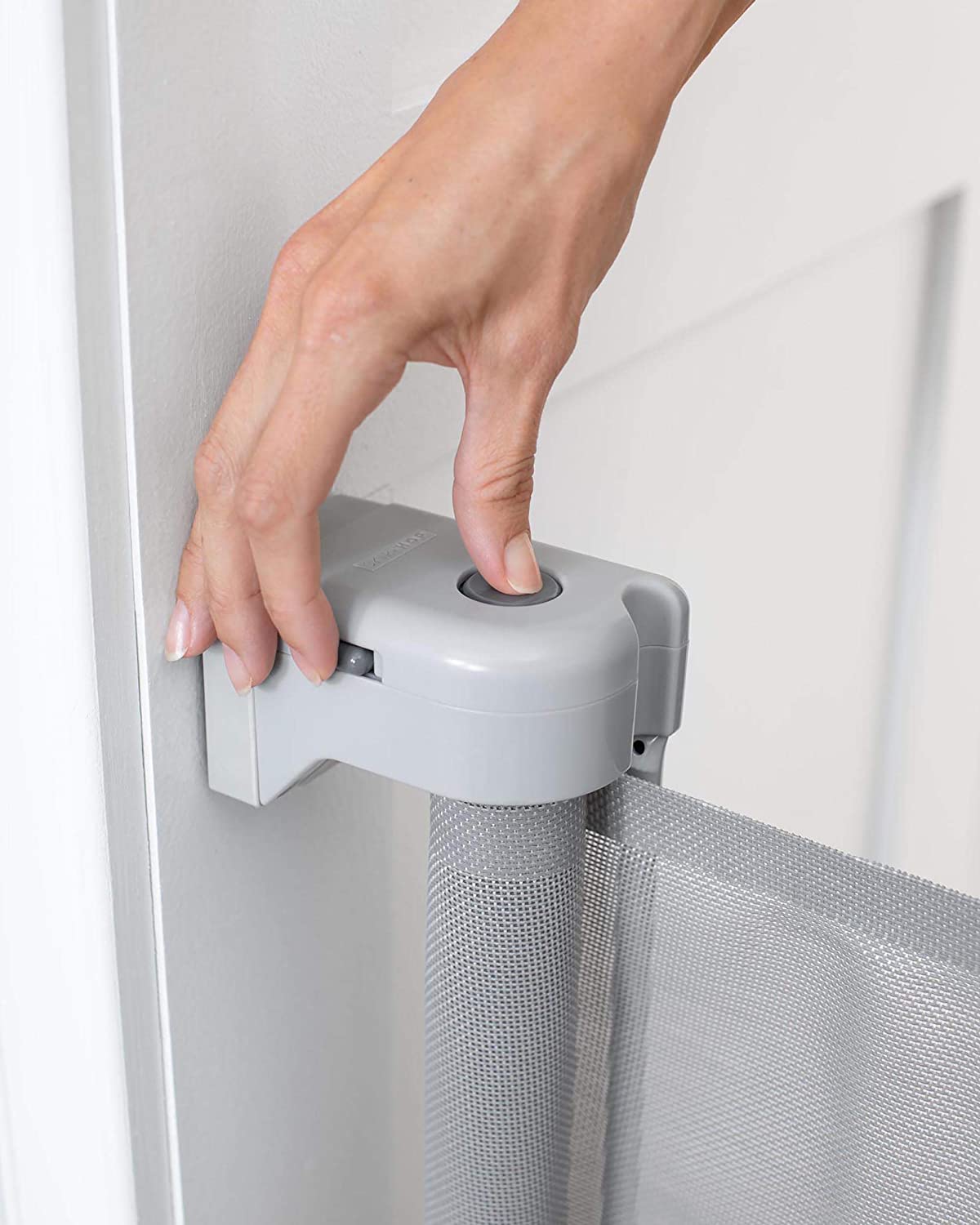 Skip Hop Playview Retractable Baby Gate - Grey Mesh