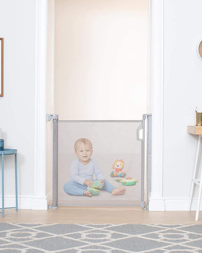 Skip Hop Playview Retractable Baby Gate - Grey Mesh