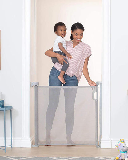 Skip Hop Playview Retractable Baby Gate - Grey Mesh