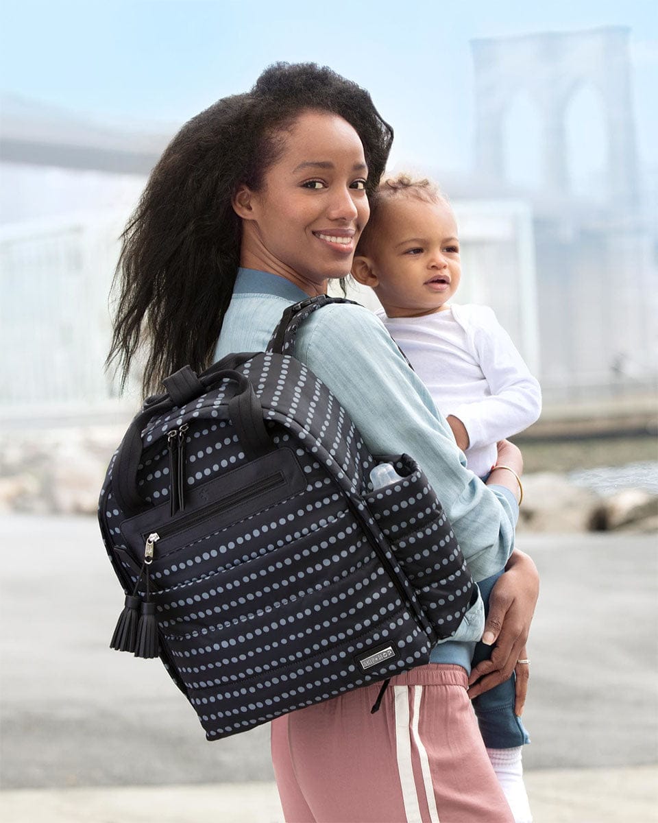 Skip Hop Riverside Ultra Light Backpack Diaper Bag  - Black Dot - 200851