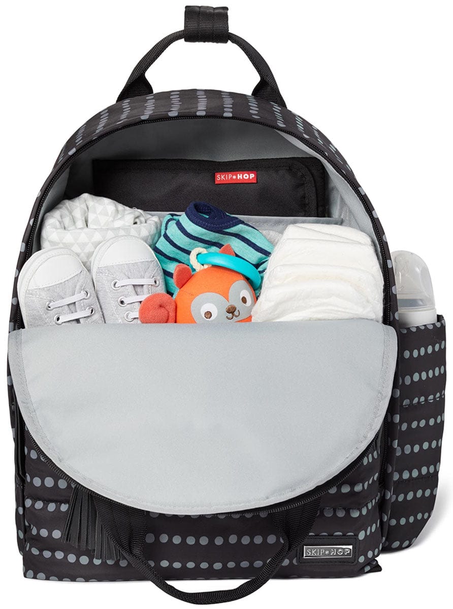 Skip Hop Riverside Ultra Light Backpack Diaper Bag  - Black Dot - 200851
