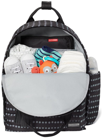 Skip Hop Riverside Ultra Light Backpack Diaper Bag  - Black Dot - 200851