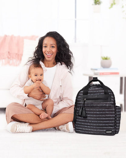 Skip Hop Riverside Ultra Light Backpack Diaper Bag  - Black Dot - 200851