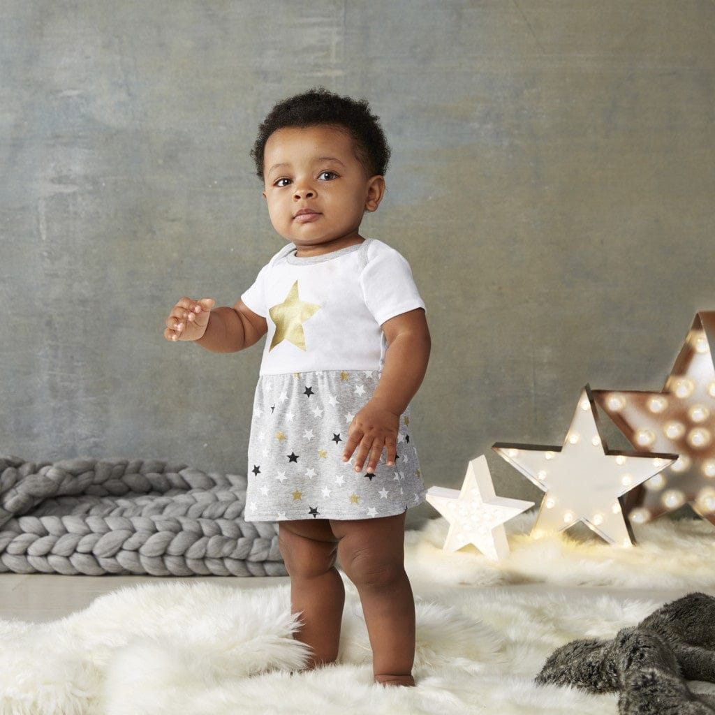 Skip Hop Star-Struck Skirted Short Sleeve Bodysuit - Stars (3 Months) - 279433-3M