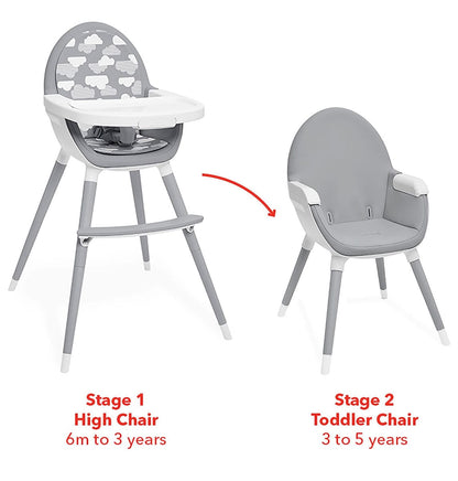 Skip Hop TUO Convertible High Chair - Grey/Clouds