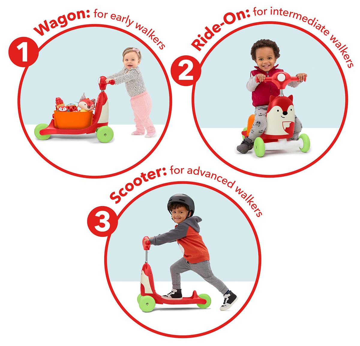 Skip Hop Zoo 3-in-1 Ride On - Fox