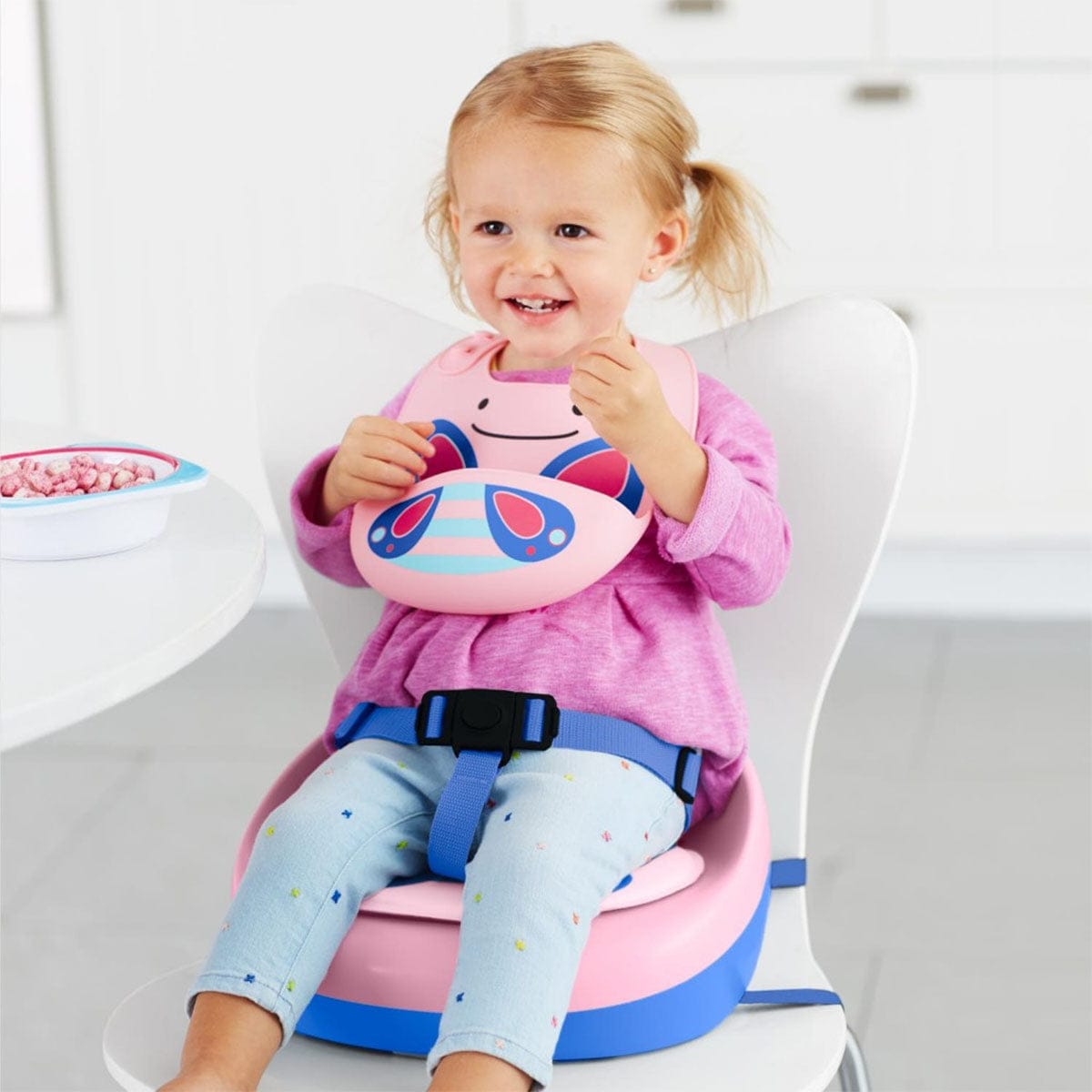 Skip Hop Zoo Fold & Go Silicone Bib - Butterfly