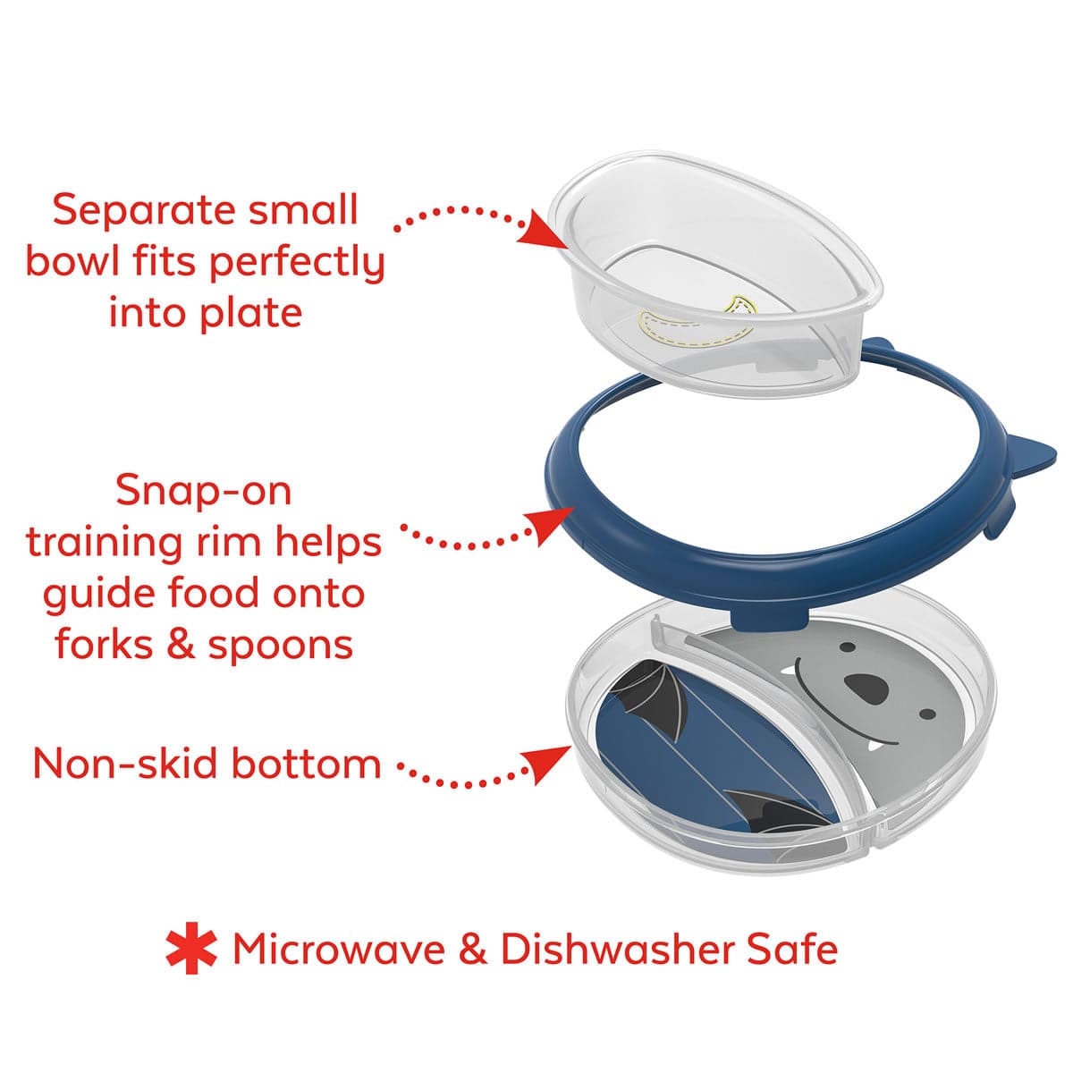 Skip Hop Zoo Smart Serve Plate & Bowl - Bat