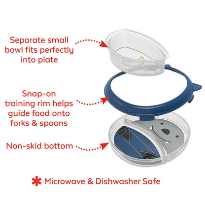 Skip Hop Zoo Smart Serve Plate & Bowl - Bat