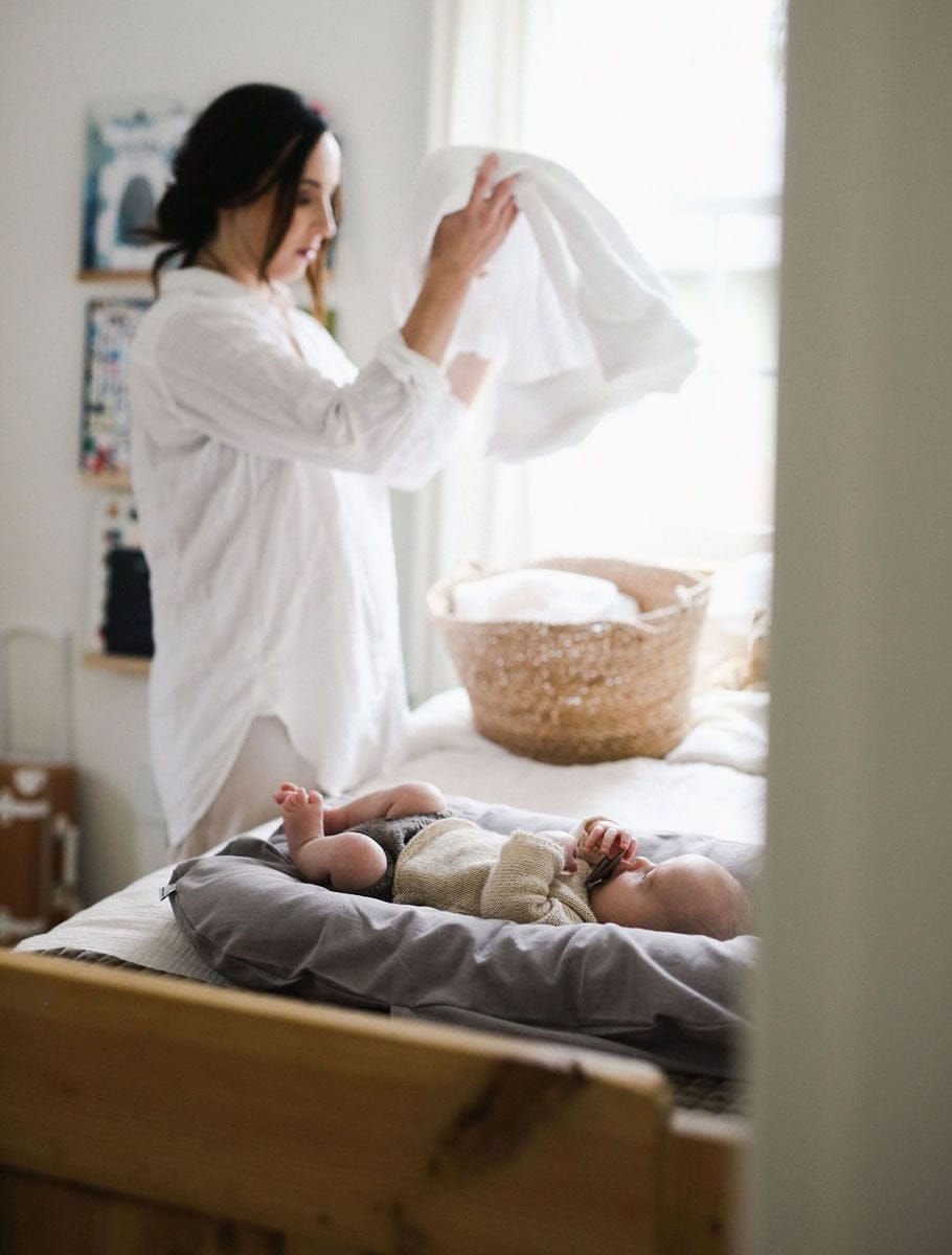 Snuggle Me Organic Lounger & Cover - Pebble Linen