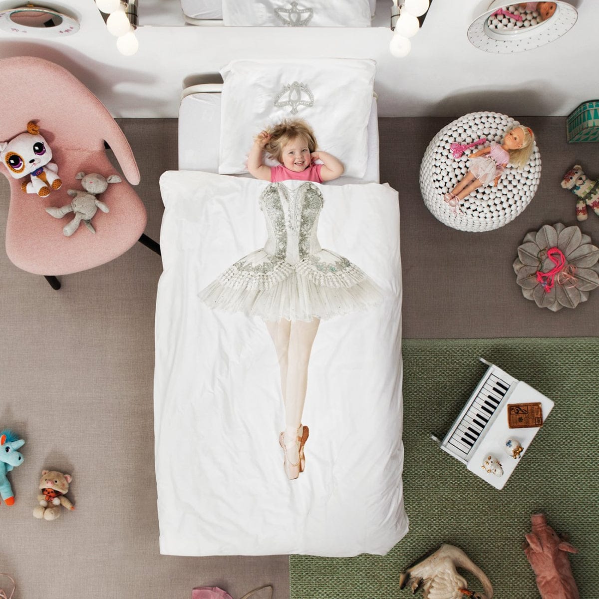 Snurk Duvet Cover Set, Twin - Ballerina - SNURK-BALLERINA