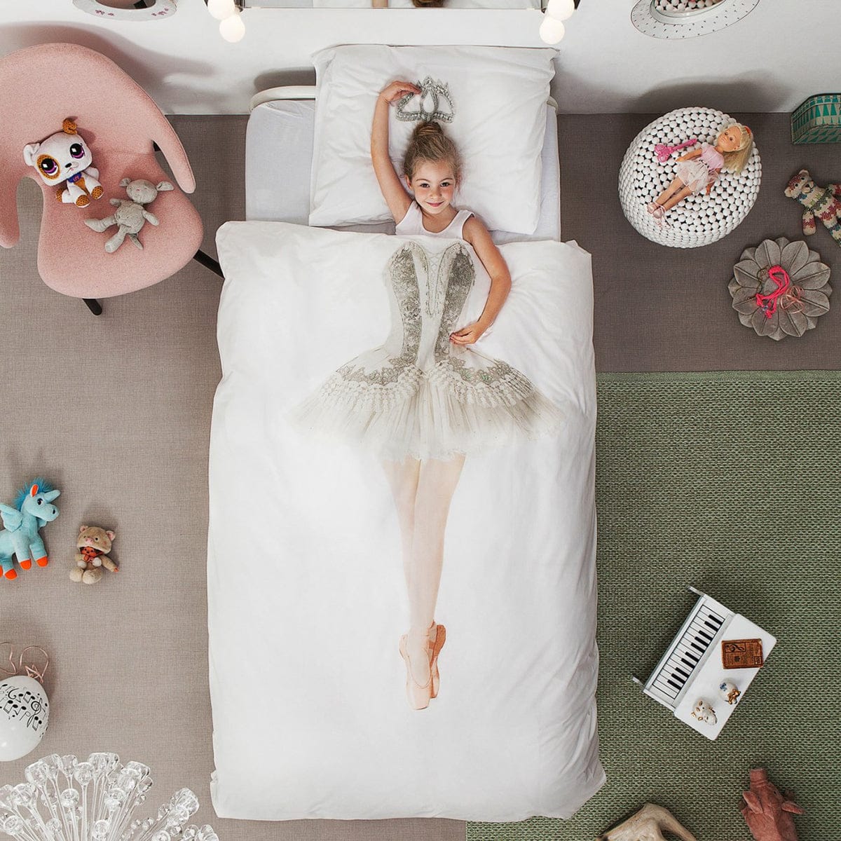 Snurk Duvet Cover Set, Twin - Ballerina - SNURK-BALLERINA