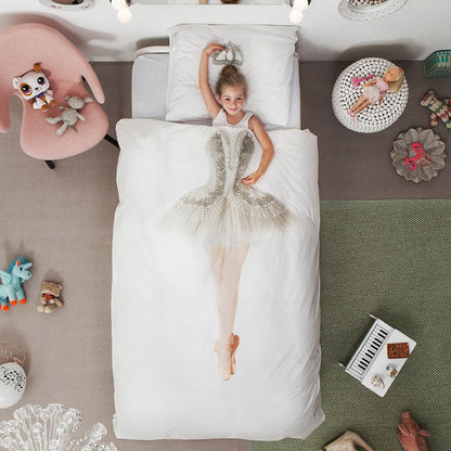 Snurk Duvet Cover Set, Twin - Ballerina - SNURK-BALLERINA