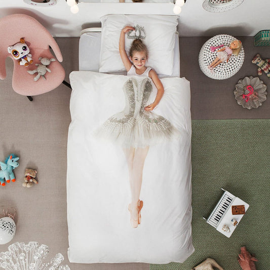 Snurk Duvet Cover Set, Twin - Ballerina - SNURK-BALLERINA