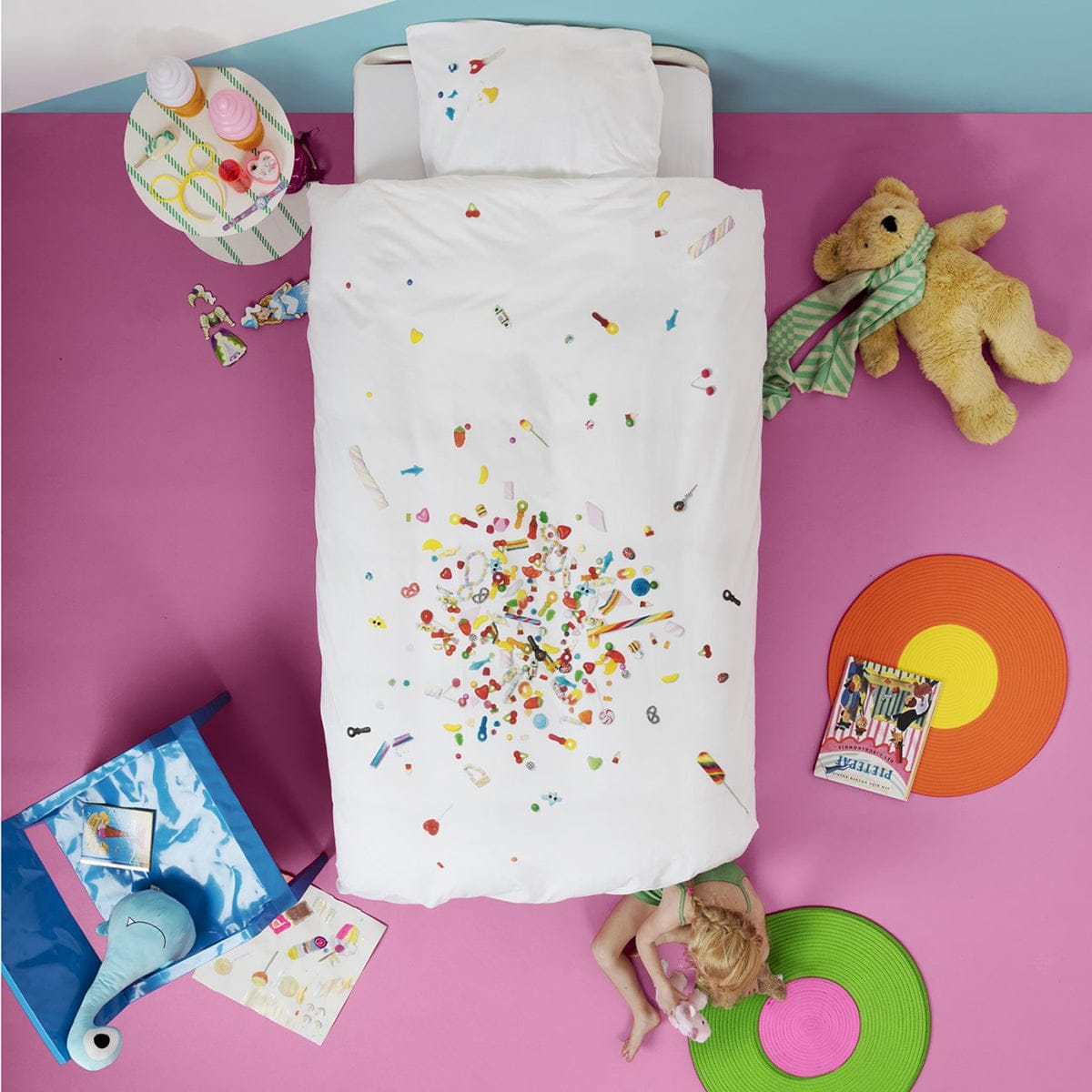 Snurk Duvet Cover Set, Twin - Candy Blast - SNURK-CANDYBLAST