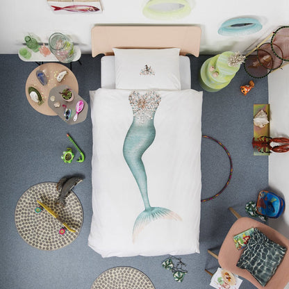 Snurk Duvet Cover Set, Twin - Mermaid - SNURK-MERMAID