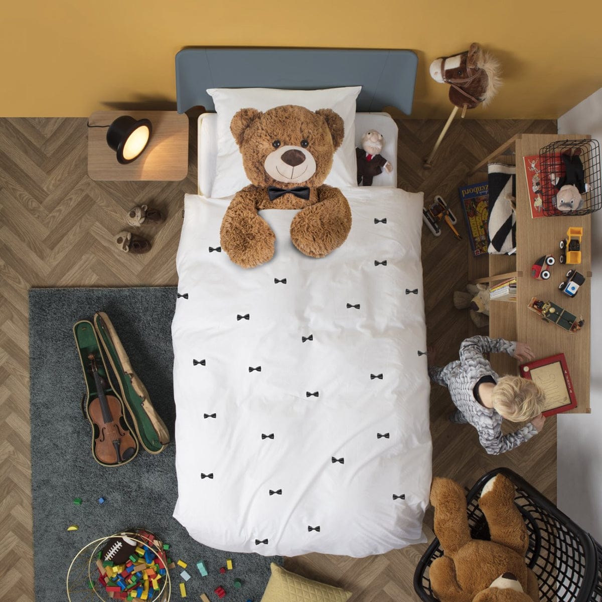 Snurk Duvet Cover Set, Twin - Teddy Bear - SNURK-TEDDYBEAR