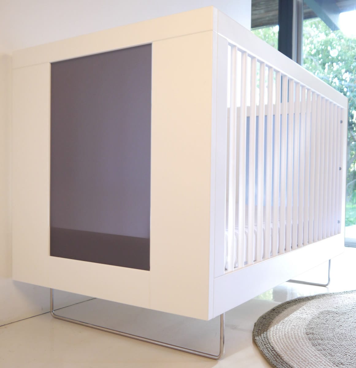 Spot On Square Alto Crib - Graphite Acrylic - AC14001-GR
