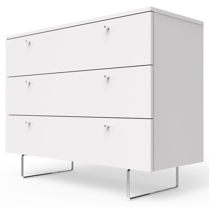 Spot On Square Alto Dresser 45" - White - ALTO3DRAWER45WH