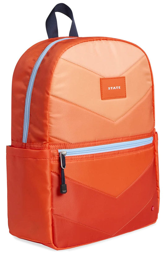 State Bags Kane Kids Backpack - Orange Chevron Puffer - F223H213800