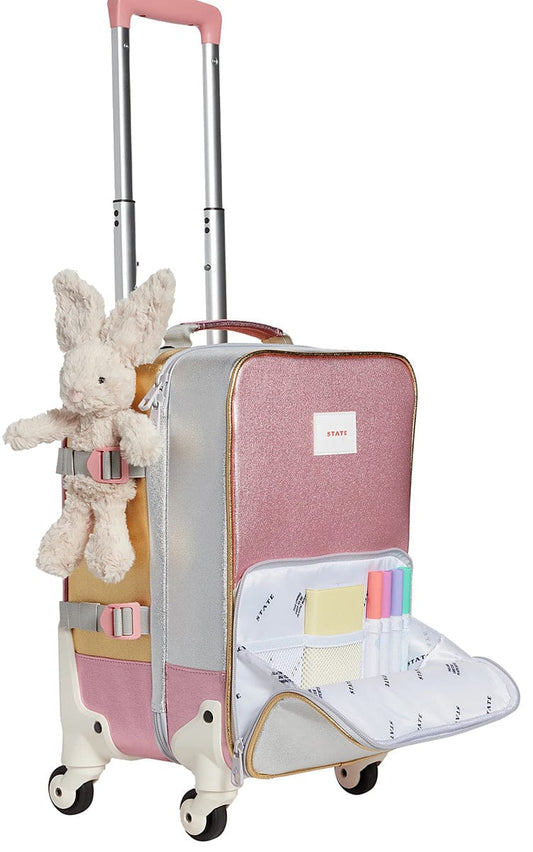 State Bags Mini Logan Suitcase - Pink / Silver - U2064398684
