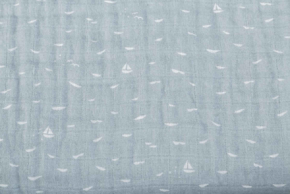 Stokke Blanket Organic Muslin - Blue Slate Sea