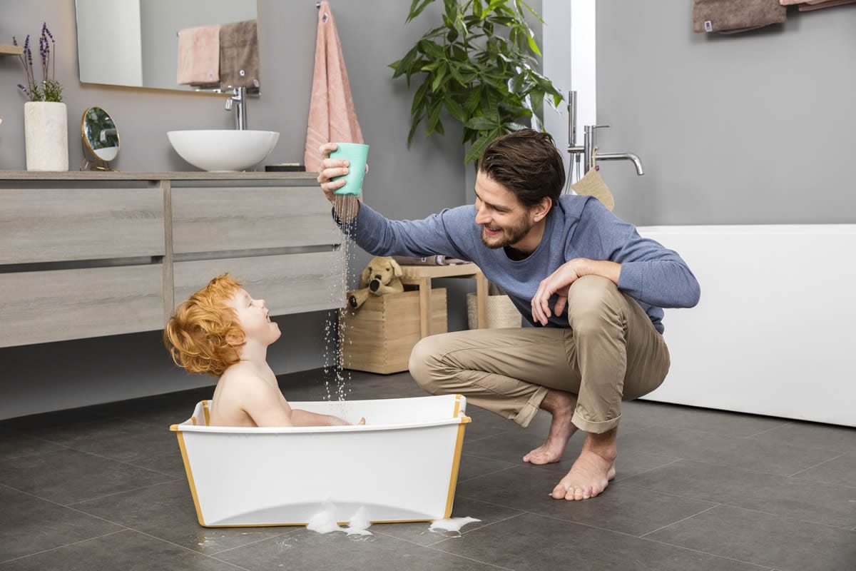 Stokke Flexi Bath Heat Sensitive - White/Yellow