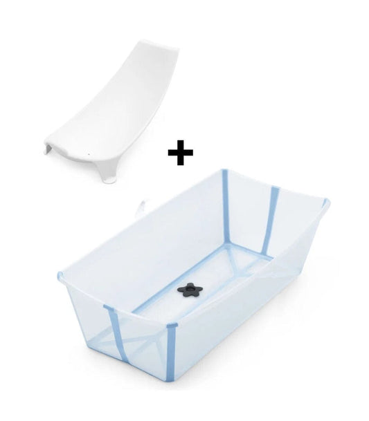 Stokke Flexi Bath X-Large Heat Sensitive Tub + Newborn Support - Ocean Blue - 639713