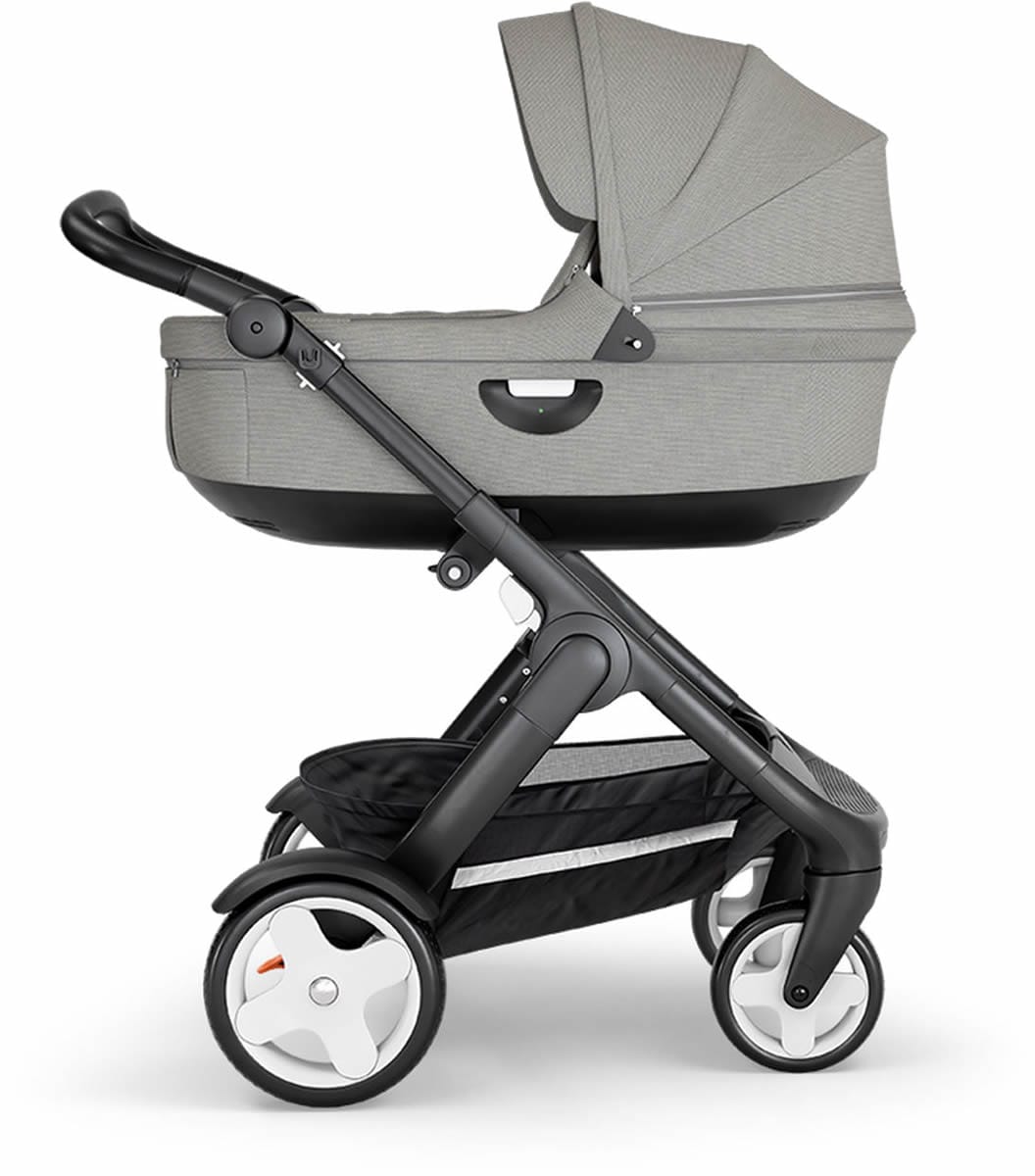 Stokke Trailz All-Terrain Stroller & Carrycot - Black/Brushed Grey