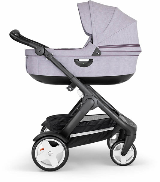 Stokke Trailz All-Terrain Stroller & Carrycot - Black/Brushed Lilac