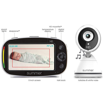 Summer Infant Baby Pixel Zoom HD 5.0 Inch High Definition Video Monitor - 36044