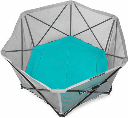 Summer Infant Pop ?N Play SE Hex Playard - Aqua Sugar - 25344