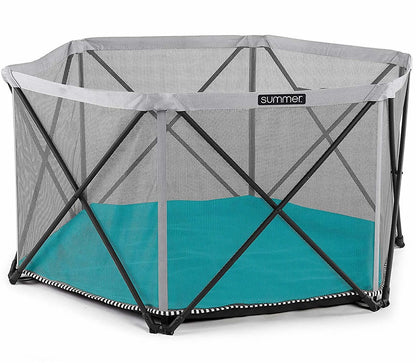 Summer Infant Pop ?N Play SE Hex Playard - Aqua Sugar - 25344