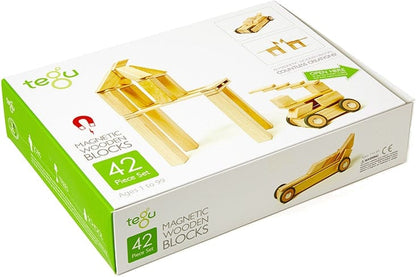 Tegu 42 Piece Magnetic Blocks Set - Natural