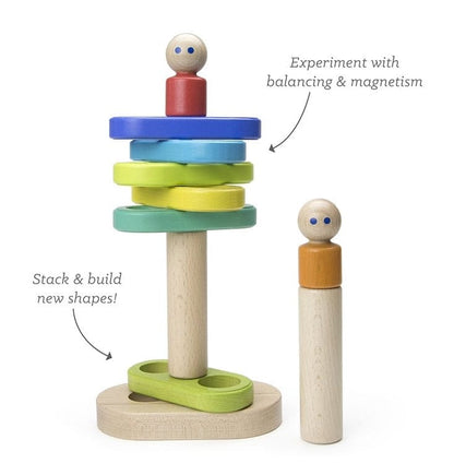 Tegu Magnetic Floating Stacker - Rainbow