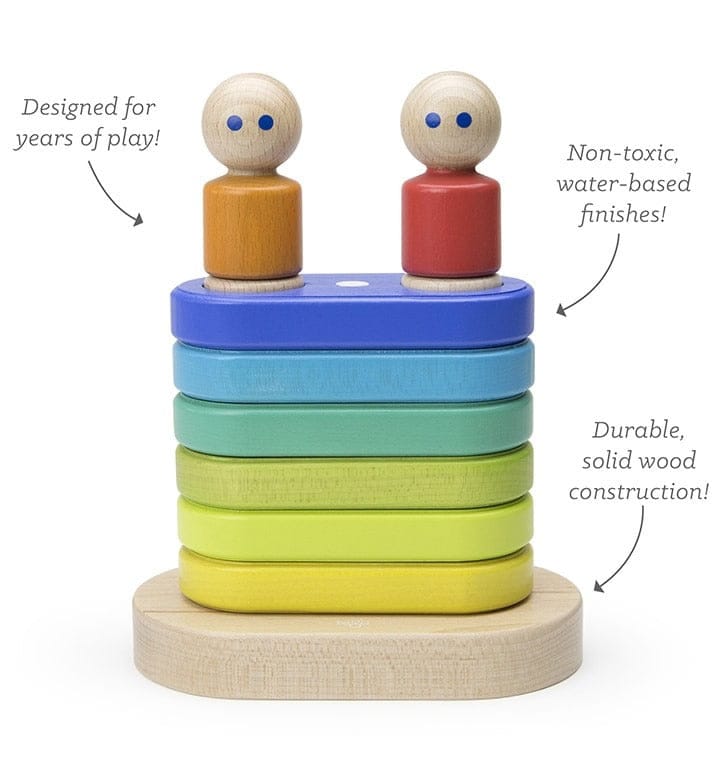 Tegu Magnetic Floating Stacker - Rainbow