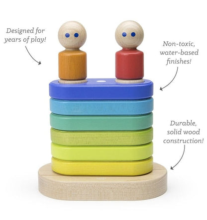 Tegu Magnetic Floating Stacker - Rainbow
