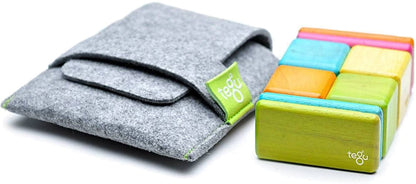 Tegu Pocket Pouch 8 Piece Magnetics Blocks - Tegu Tints