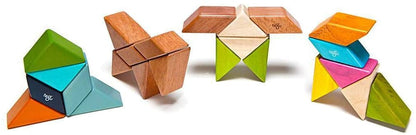 Tegu Pocket Pouch Prism 6 Piece Magnetic Blocks - Natural