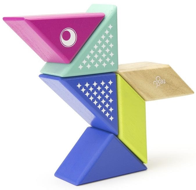 Tegu Travel Pals 6 Piece Magnetic Blocks - Hummingbird
