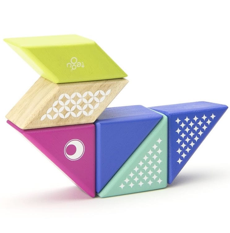 Tegu Travel Pals 6 Piece Magnetic Blocks - Hummingbird