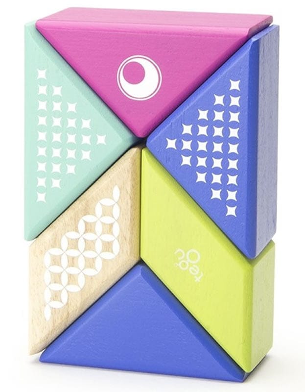 Tegu Travel Pals 6 Piece Magnetic Blocks - Hummingbird
