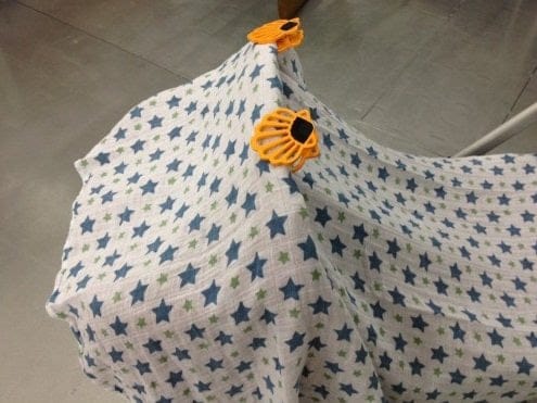 The Clam-P Stroller Blanket Clip, 2pk - White