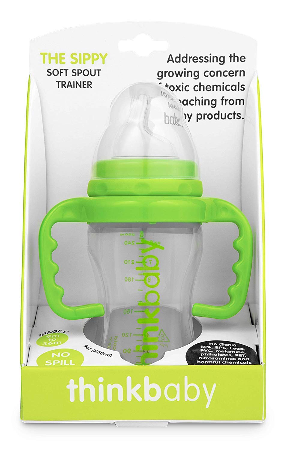 Thinkbaby Sippy Cup, 9 oz - Light Green